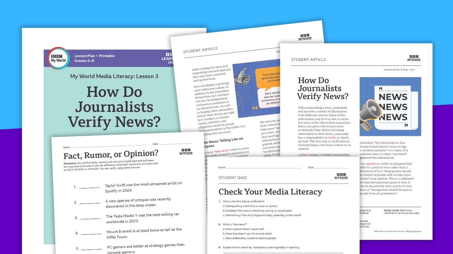 Lesson 3: How Do Journalists Verify News? 